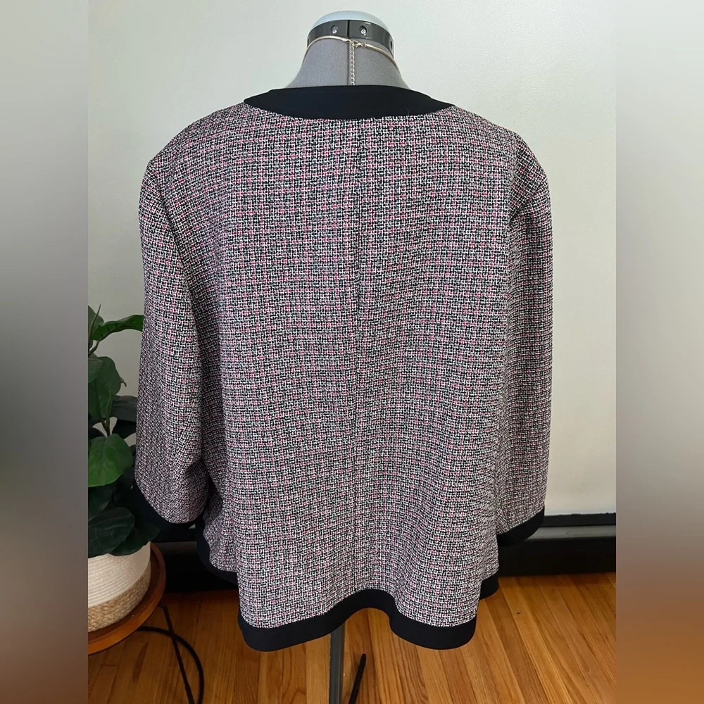 Kasper Women's Plus Size Framed Jacket - Picture 4 of 8